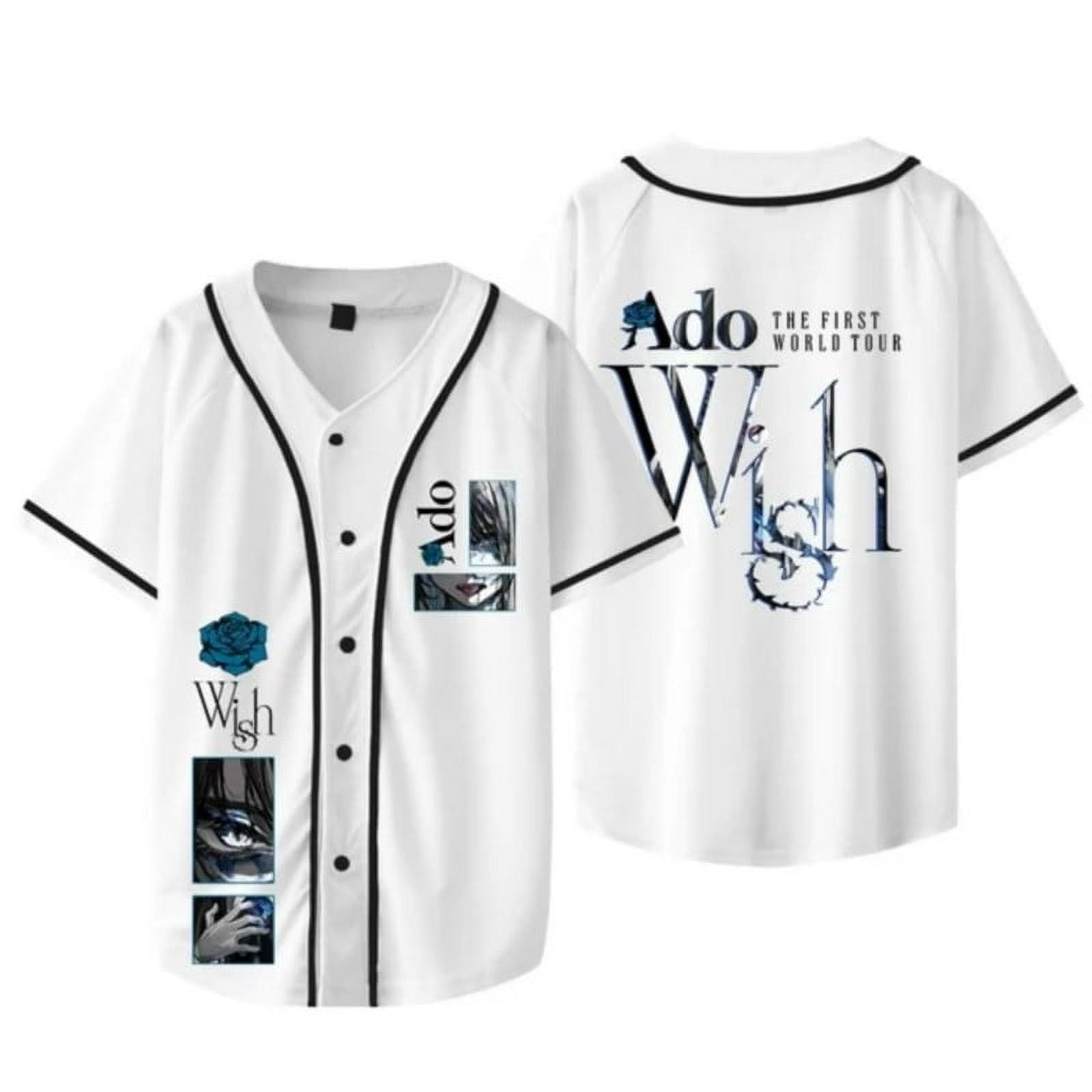 Ado THE FIRST WORLD TOUR Wish Tシャツ Lサイズ Ado Wish Tour Baseball Jersey Shirt Merch Baseball Uniform For