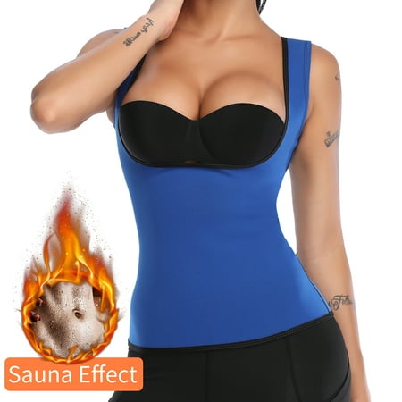 

FITVALEN Women Slimming Body Shaper Waist Trainer Vest Corsets Sweat Sauna Suit Weight Loss Undershirt Compression Shirt Workout Tank Top
