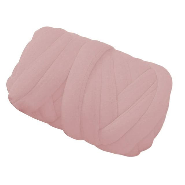 Hilo grueso de poliéster de tela, hilo voluminoso de 250 g, tubo suave, hilo gigante de peso para Rosa claro
