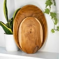 thumbnail image 4 of Oval Teak Wood Plate - Large 2-Pack, 4 of 5