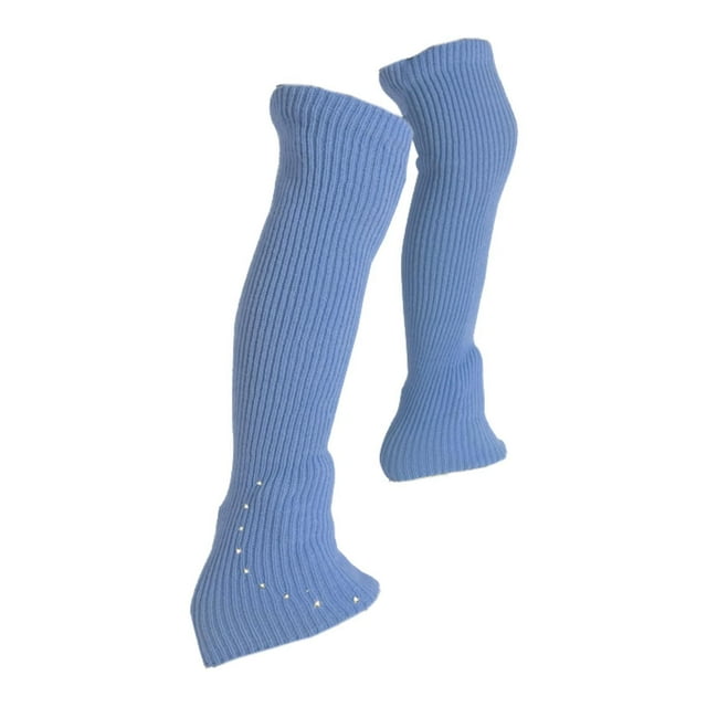Calentadores de piernas para patinaje Tejidos Calentadores de piernas largos por encima de la Accesorios Calcetines altos sin pie Calcetines Azul