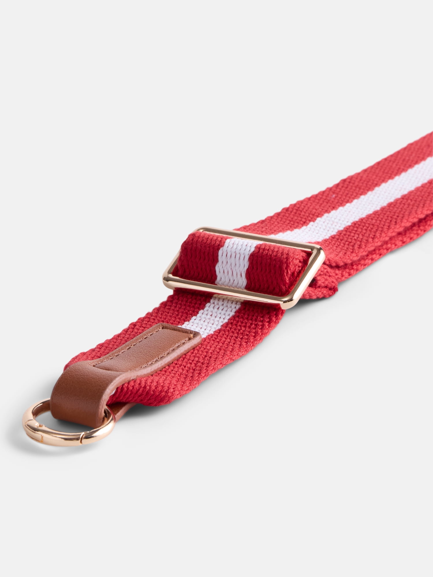 No Boundaries Women’s Game Day Webbed Bag Straps, Red & White