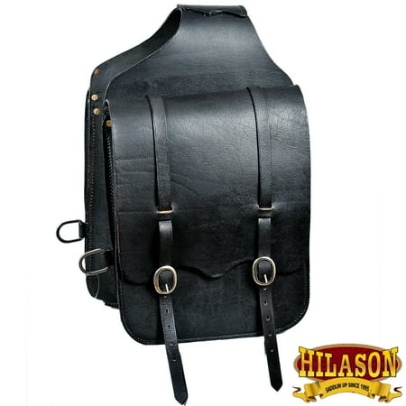 Horse Western Saddle Bag Heavy Duty Leather Cowboy Trail Ride