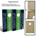 thumbnail image 2 of Skip's Garage Seattle Football Solid Wood Cornhole Board Set, 2 of 6