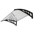 thumbnail image 6 of Topcobe 39.37" x 31.5" Polycarbonate Spliced Window Door Awning, Outdoor Front Door Patio Rain Cover, Black Bracket, 6 of 12