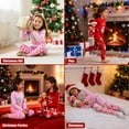thumbnail image 3 of Girls Christmas Pajamas Kids Long Sleeve Pajamas Winter Nightwear Sleepwear for 2-12 Years Girls and 18" Dolls Clothes, 3 of 7