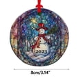 thumbnail image 3 of Jusqu'à 60 % de Réduction Cadeaux Viflosae Pendentif Acrylique de Noël Concave Texturé Rond Décoration Offres de Vacances, 3 of 4