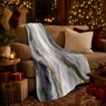 thumbnail image 3 of Abstract Gold Veined Marble Agate Art Sophisticated Elegance, Cozy Friendship Quote Scene, Warm Flannel Blanket for Living Room and Reading Nook, Art Lovers Friendship Gift, Artistic Home Decor, 3 of 9