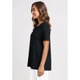 thumbnail image 3 of Woman Within Plus Size Lattice Neck Tee, 3 of 5
