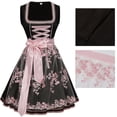 thumbnail image 2 of Meichang Traditional Dirndl Dress for Women Oktoberfest Square Neck Sleeveless Lace Up Maid Dress Bavarian Costume for Carnival Festival Party, 2 of 10