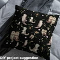 thumbnail image 2 of jejeloiu Zoo Animal Otter Fabric by the Yard 3 Yards,Ocran Fish Goldfish Sewing Fabric,Black Brown Fabric for Sewing For Girls Boys,Luxury Bedroom Decor, 2 of 6