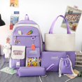 thumbnail image 3 of MesaSe Sac d'École Mignon pour Femmes Mode 5 Pcs/ensemble Sac à Dos pour Ordinateur Portable Adolescentes (Bleu), 3 of 9