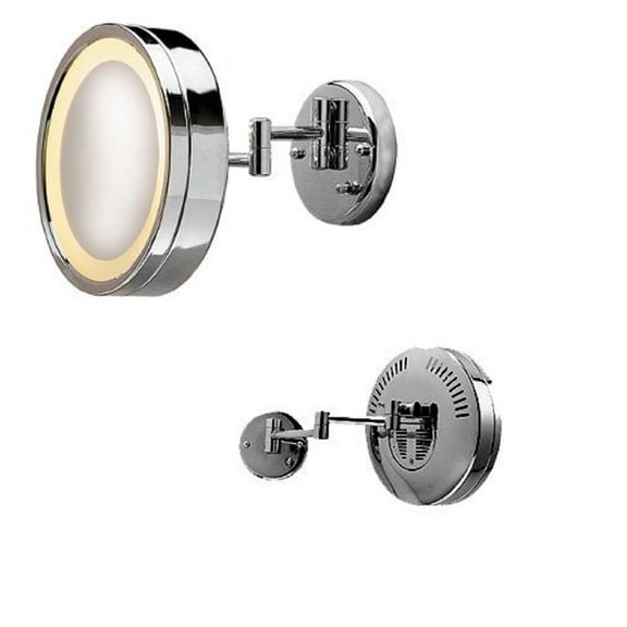 Jerdon HL85CD First Class Lighted Mirror Direct-Wire Triple Magnification Mirror