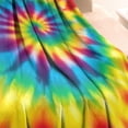 thumbnail image 3 of Rainbow Tie Dye Spiral Pattern Blanket,Comfortable Soft Lamb Wool Throw Blanket,All Season,Warm Lightweight Blankets for Sofa Bed Couch Living Room Chair,60"x80", 3 of 4