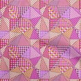 thumbnail image 1 of oneOone Silk Tabby Fuschia Pink Fabric Check Patchwork Sewing Material Print Fabric By The Yard 42 Inch Wide, 1 of 6