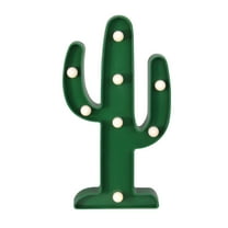 10" Battery Operated LED Lighted Green Cactus Marquee Sign