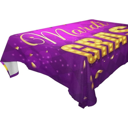 

Hyjoy 54x72inch Mardi Gras Rectangle Tablecloth Spill-Proof Polyester Table Cloth Table Cover for Kitchen Dining Picnic Holiday Party Decoration