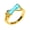 Blue, variant on Men's and Women's Stainless Steel Drop Oil Dainty Resilience Growth Rising Higher and Higher Ring Blue Size 9