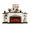 White & Black, variant on BOSHIRO 100" Electric Fireplace with Mantel and Cabinets, Fireplace TV Stand with 42" Insert Heater, LED Light Power Outlet for Living Room, Black