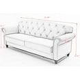 thumbnail image 6 of Ucloveria 81.9" Velvet Studio Sofa Roll-Up Arm Double Armrest Backrest With Buttons, 6 of 6