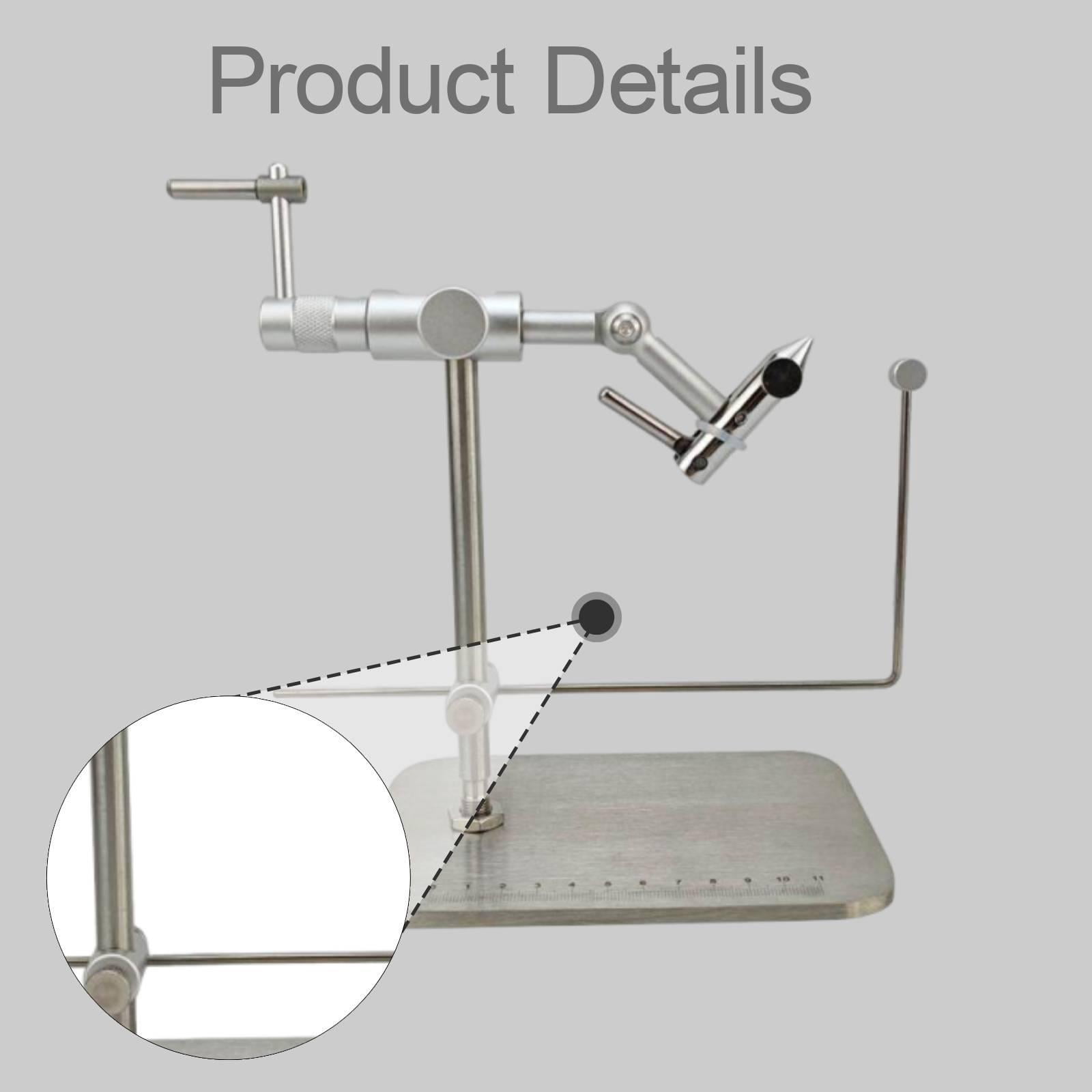 Wswqop Fly Tying Vise Fishing Tackle Fly Fishing Accessory Adjustable with Pedestal No Tools