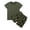 Army Green, variant on Boys Camouflage Outfits Short Sleeve T Shirt and Shorts Set Kids Tracksuit