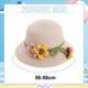 thumbnail image 2 of Sombrero de paja con flores para mujer, conjunto de bolsa de paja, aleros grandes, sombrilla para exteriores, protección solar, circunferencia de 56-58 cm, 2 of 5