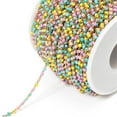 thumbnail image 4 of fastboy Jewelry Making Chain Sturdy Stainless Steel Colorful Enamel Beads Colorful Enamel Beads Bulk Chain For Jewelry Gold+Black 1Set, 4 of 6