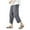 Grey, variant on HNMKIU Men's Casual Pants Comfortable Lightweight Wide Leg Elastic Waist Relaxed Fit Beach Trousers for Everyday Wear