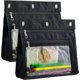 thumbnail image 1 of Estuche expandible para carpetas de 3 anillas, paquete de 2 estuches de gran capacidad con cremallera, estuche transparente de tres anillas adecuado para la escuela y, 1 of 5