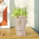 thumbnail image 1 of Estatuilla de resina simple nórdica Maceta Maceta Maceta Florero de cara humana Florero de busto, Maceta de flores, para estante Escritorio en casa Soledad florero decorativo, 1 of 10