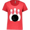 thumbnail image 3 of Inktastic Bowling Pins (pink) Women's Plus Size T-Shirt, 3 of 5
