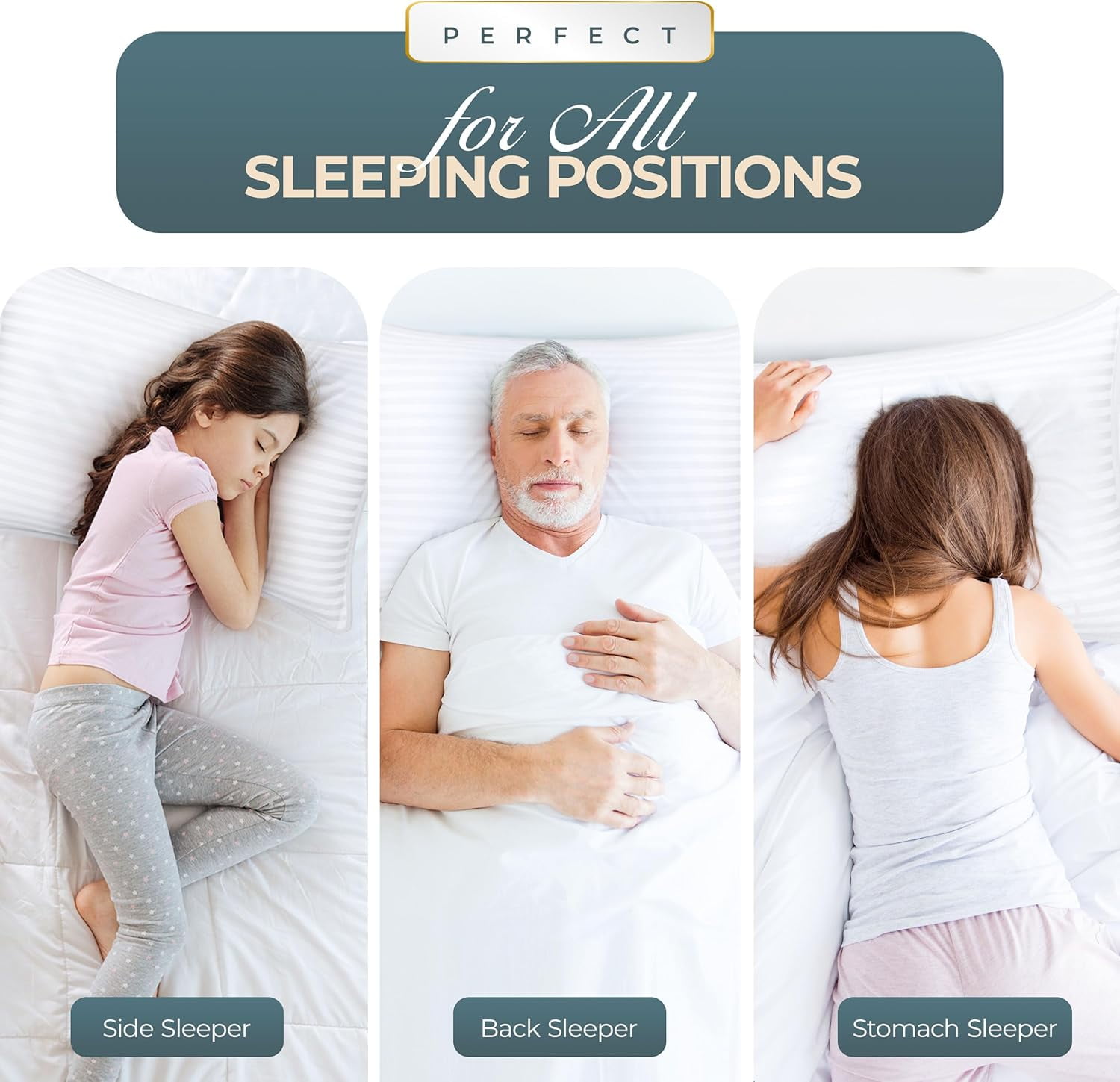 Utopia Bedding Bed Pillows for Sleeping King Size (White), Set of 4, Cooling Hotel Quality, for Back, Stomach or Side Sleepers