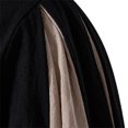 thumbnail image 5 of Mens T-shirts Men's Casual Loose Fit Stand Collar Shirt With Tie Detail Color Block Design For Daily Wear Comfortable Non Stretch Fabric All Season Mod Bod Tops Long Sleeve Shirt Men Black 3XL, 5 of 6