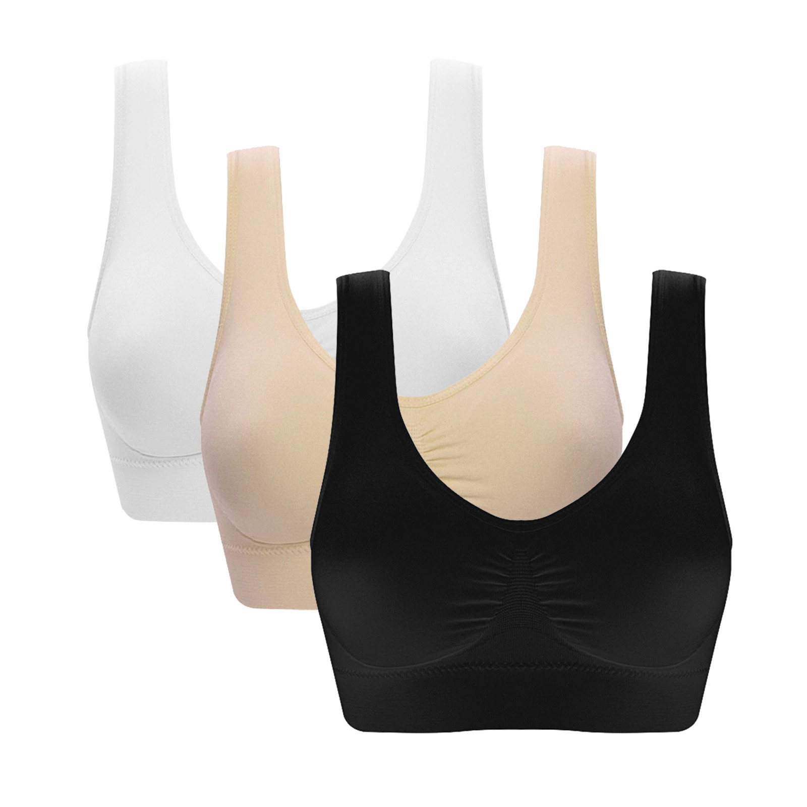 Hantrom Sports Bras for Women,Backless Bra,Size Strapless Bandeau Women ...