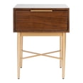 thumbnail image 6 of SAFAVIEH Pierre One Drawer Nightstand, Walnut/Gold, 6 of 12