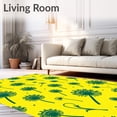 thumbnail image 2 of ODIKA 8'x10' Machine Washable Non-Slip Area Rug, Modern Meadow Breeze with Playful Dandelion High Traffic Rug, Yellow, 618038, 2 of 7