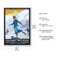 thumbnail image 2 of Chamonix Mont-Blanc France - Winter Sports - Paris-Lyon-Mediterrannee (PLM) - Vintage Railroad Travel Poster by Roger Soubie c.1924 - Master Art Print 10in x 14in, 2 of 4