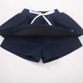thumbnail image 4 of ATOGUTA Lace Shorts for Girls Size 3T-13 Kids Fashion Elastic High Waist Workout Running Shorts with Pockets Navy, 4 of 7
