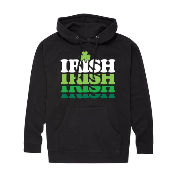 Instant Message - Irish Retro Repeat - Men's Pullover Hooded Fleece Sweatshirt