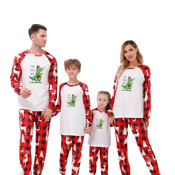 Christmas Pajamas for Family Matching Outfits Xmas Long Sleeve Family Jammies Matching Holiday Pajamas