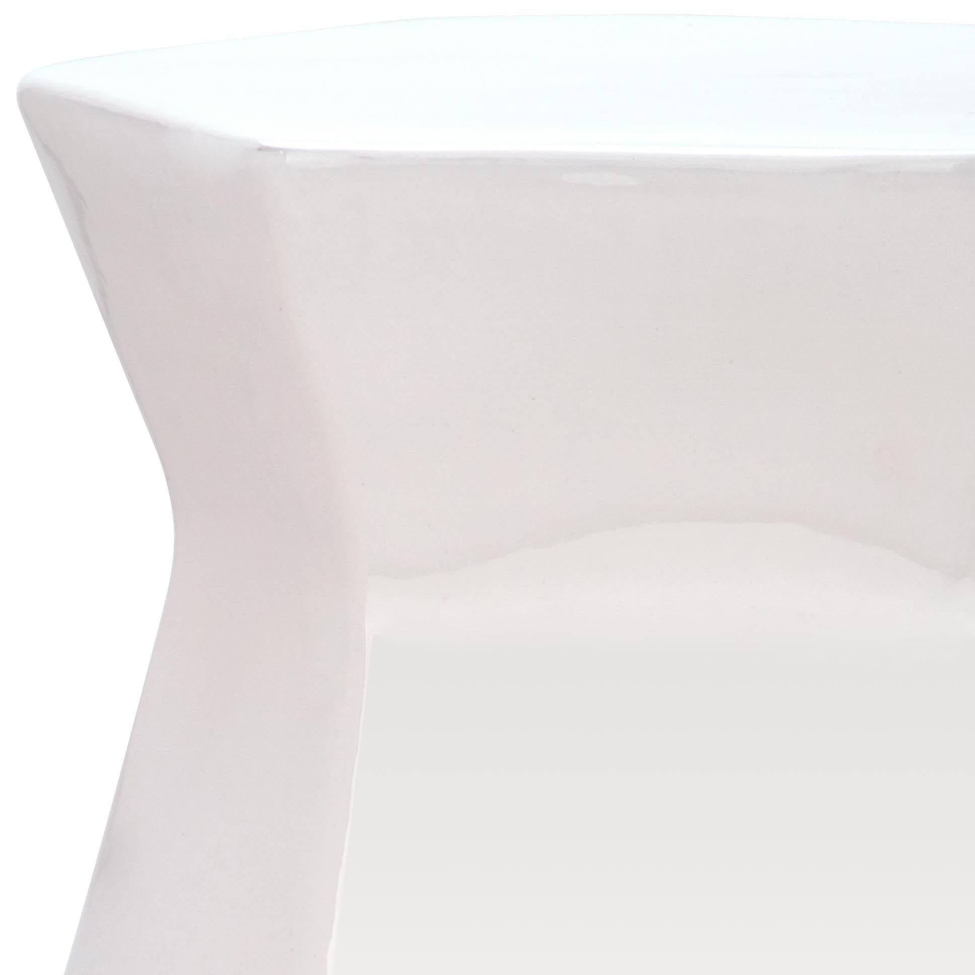 Safavieh Modern Hexagon Indoor/Outdoor Garden Patio Stool, Cream