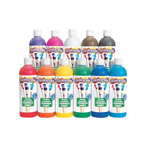 Set de pintura Colorations Simply Washable Tempera, 16 oz x 11 colores