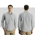 thumbnail image 5 of KIGILI Men Shirt Long Sleeve for Business Man, Slim Fit, Gift for Men S to 2XL | L - BLACK, 5 of 6