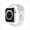 White, variant on Restored Apple Watch Series 6 GPS + Cellular, 44mm Silver Stainless Steel Case with White Sport Band - Regular