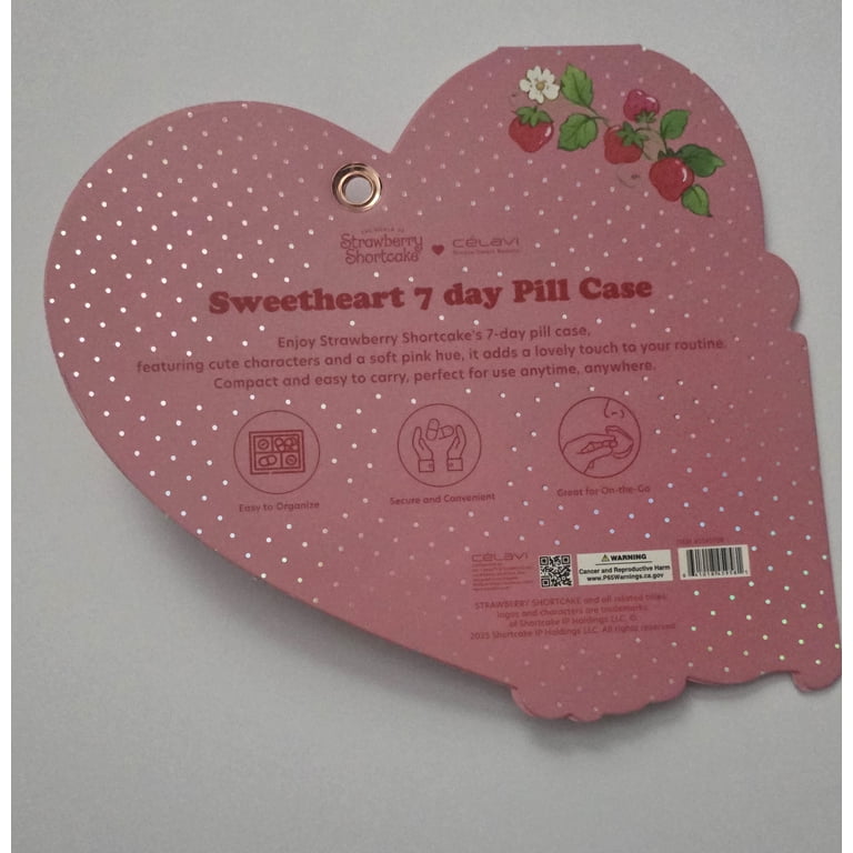 CELAVI STRAWBERRY SHORTCAKE SWEETHEART 7 DAY PILL CASE - Walmart.com
