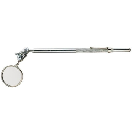 General Tools 555 Flat Inspection Mirror, 1-1/4 in Dia X 8 in L, Round