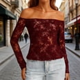 thumbnail image 1 of TaTaai Women's One-shoulder Short Sleeve Hollow Out Top, Slim Fit High Elastic Basic Layering Blouse for Daily Commute Dating Gift, 1 of 7