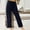 Dark Blue, variant on WQJNWEQ Leggings for Women Plus Size Pull on Denim Capris Casual Elastic Loose Straight Leg Trousers