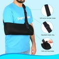 thumbnail image 5 of Arm Sling, Lightweight Adjustable Mesh Shoulder Immobilizer Rotator Cuff Arm Swathe Support Brace for Shoulder Injury, Broken & Fractured Bones, Fits Left and Right Arm Men and Women, L, 5 of 6